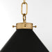 Quorum - 6863-20-5980 - One Light Pendant - Bonnel - Matte Black / Aged Brass