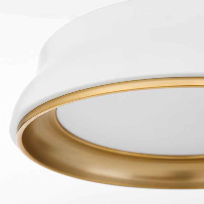 Quorum - 8-2018-0847 - Ceiling Mount - Legend - Studio White / Brushed Brass