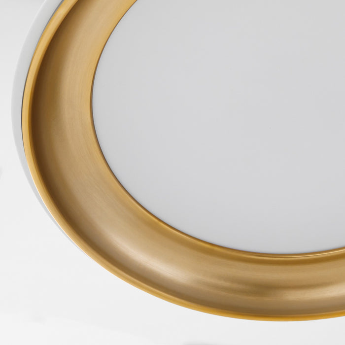 Quorum - 8-2018-0847 - Ceiling Mount - Legend - Studio White / Brushed Brass