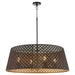 Quorum - 8217-4-5980 - Four Light Pendant - Benedict - Matte Black / Aged Brass
