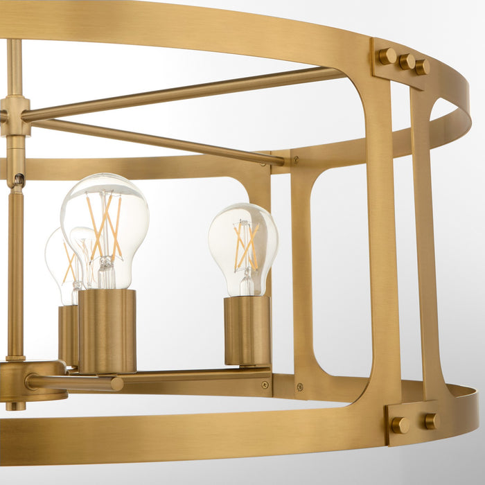 Quorum - 8231-5-47 - Five Light Pendant - Colburn - Brushed Brss