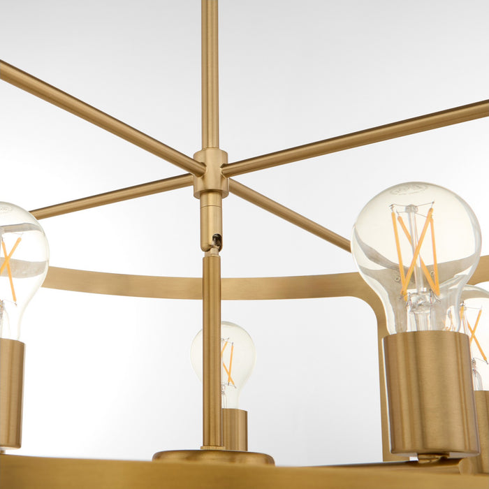 Quorum - 8231-5-47 - Five Light Pendant - Colburn - Brushed Brss