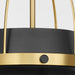Quorum - 823-3-5980 - Three Light Pendant - Pruitt - Matte Black/Aged Brass
