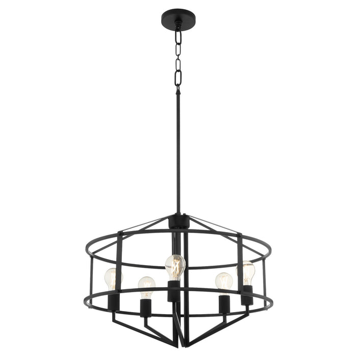 Quorum - 8373-5-59 - Five Light Pendant - Tobin - Matte Black