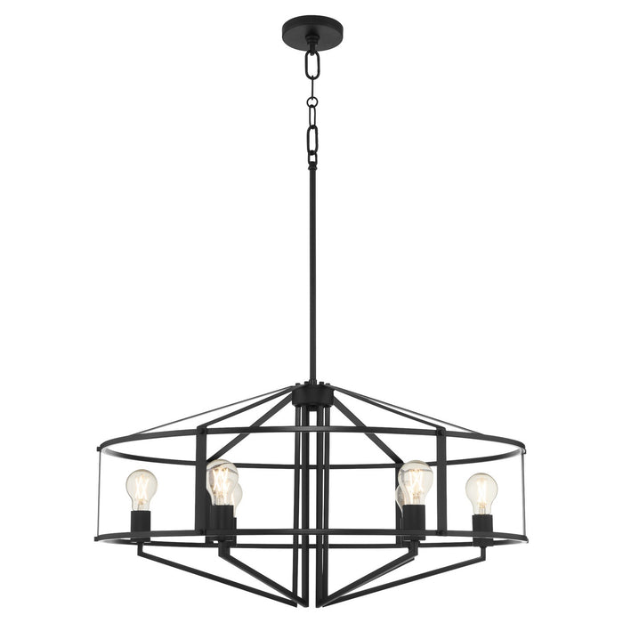 Quorum - 8373-6-59 - Six Light Pendant - Tobin - Matte Black