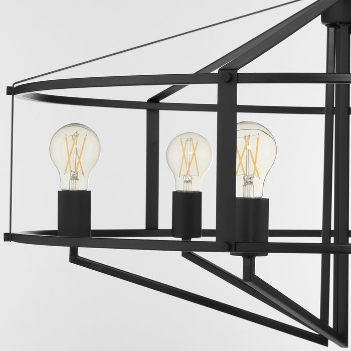 Quorum - 8373-6-59 - Six Light Pendant - Tobin - Matte Black