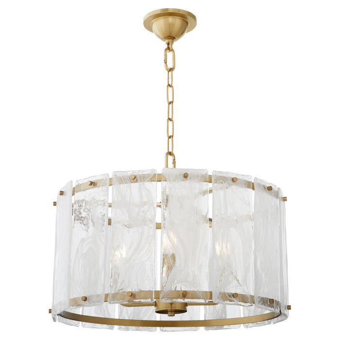 Quorum - 8575-4-80 - Four Light Pendant - Prestige - Aged Brass