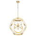 Quorum - 865-8-0880 - Eight Light Pendant - Domain - Studio White w/ Aged Brass