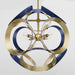 Quorum - 865-8-3280 - Eight Light Pendant - Domain - Blue w/ Aged Brass