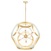 Quorum - 866-8-0880 - Eight Light Pendant - Domain - Studio White w/ Aged Brass