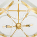 Quorum - 866-8-0880 - Eight Light Pendant - Domain - Studio White w/ Aged Brass