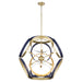 Quorum - 866-8-3280 - Eight Light Pendant - Domain - Blue w/ Aged Brass