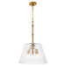 Quorum - 8803-3-47 - Three Light Pendant - Lawton - Brushed Brass