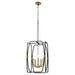 Quorum - 880-5-5947 - Five Light Pendant - Bishop - Matte Black / Brushed Brass