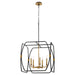 Quorum - 881-5-5947 - Five Light Pendant - Bishop - Matte Black / Brushed Brass