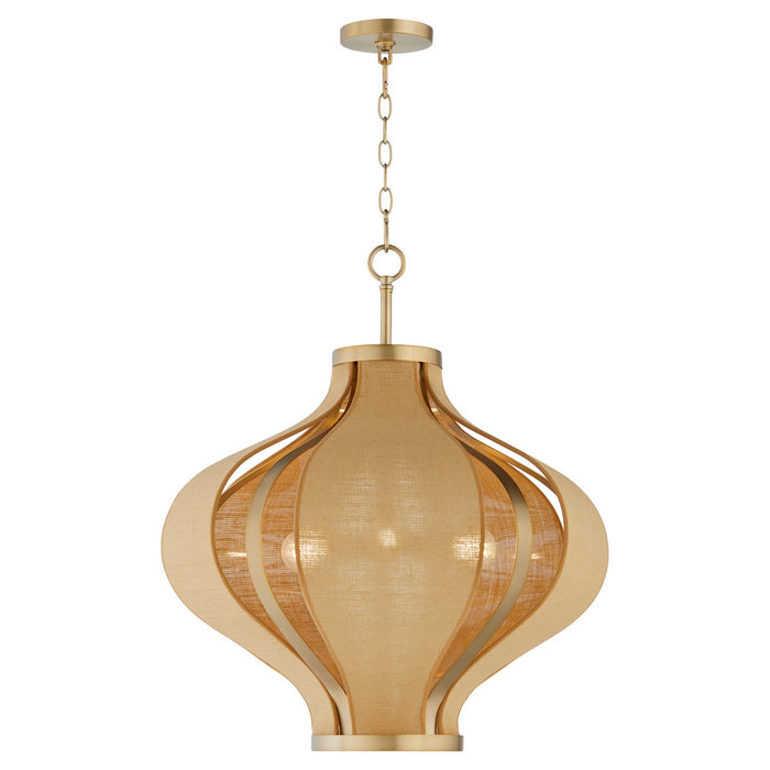 Quorum - 892-3-80 - Three Light Pendant - Monroe - Aged Brass