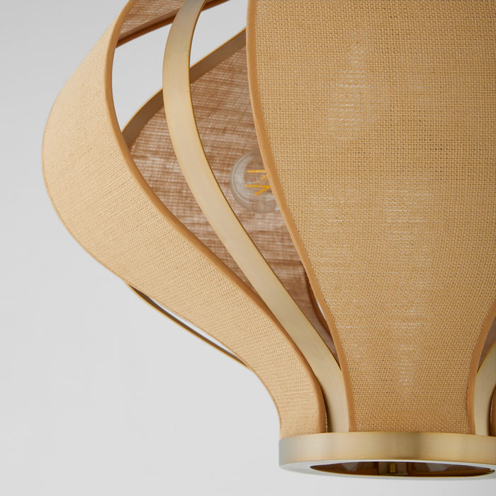 Quorum - 892-3-80 - Three Light Pendant - Monroe - Aged Brass