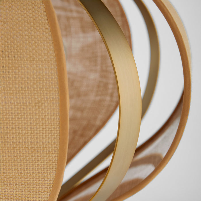 Quorum - 892-3-80 - Three Light Pendant - Monroe - Aged Brass