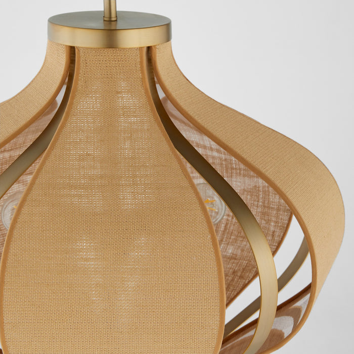 Quorum - 892-3-80 - Three Light Pendant - Monroe - Aged Brass