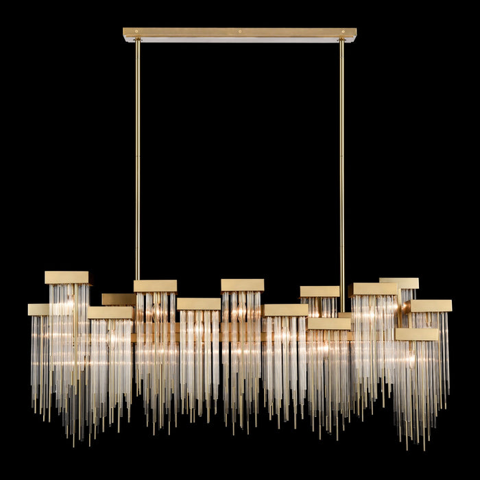 Zeev Lighting - CD10424-20-AGB - 20 Light Chandelier - Waterfall - Aged Brass
