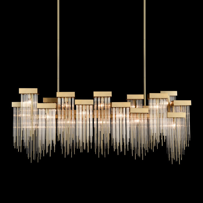 Zeev Lighting - CD10424-20-AGB - 20 Light Chandelier - Waterfall - Aged Brass
