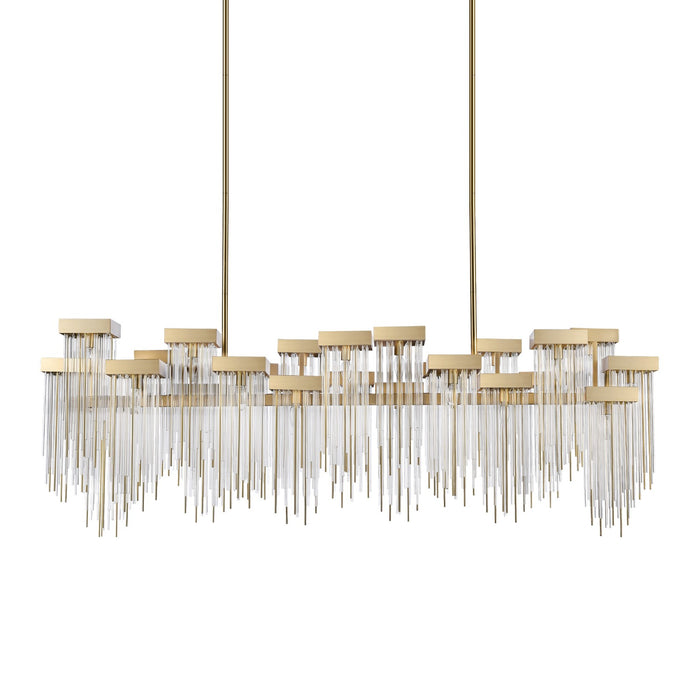 Zeev Lighting - CD10425-24-AGB - 24 Light Chandelier - Waterfall - Aged Brass