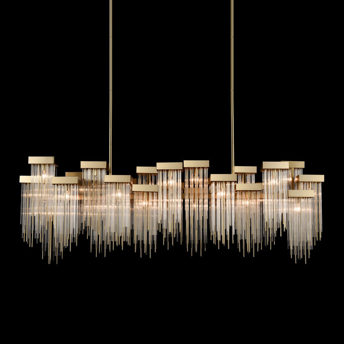Zeev Lighting - CD10425-24-AGB - 24 Light Chandelier - Waterfall - Aged Brass