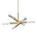 Zeev Lighting - CD11341-LED-6-2x2-AGB - LED Chandelier - Mamadim - Aged Brass