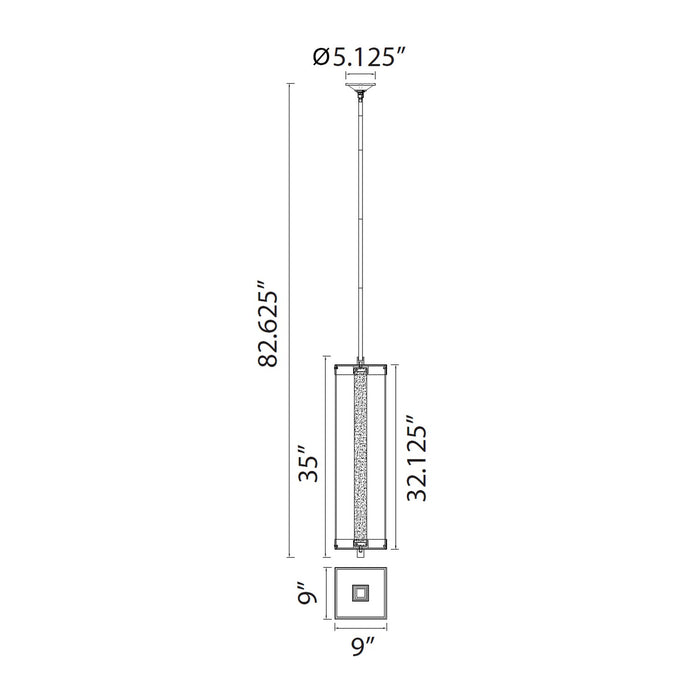 Zeev Lighting - EP11108-LED-35S-MBK - LED Outdoor Pendant - Claro - Matte Black