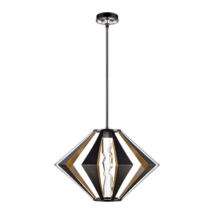 Zeev Lighting - EP11371-LED-1-2x2-SBB+AGB - LED Outdoor Pendant - Mamadim - Satin Brushed Black