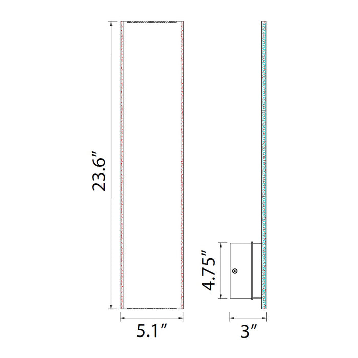 Zeev Lighting - EW10501-LED-24-AL - LED Outdoor Wall Sconce - Oluk - Brushed Aluminum