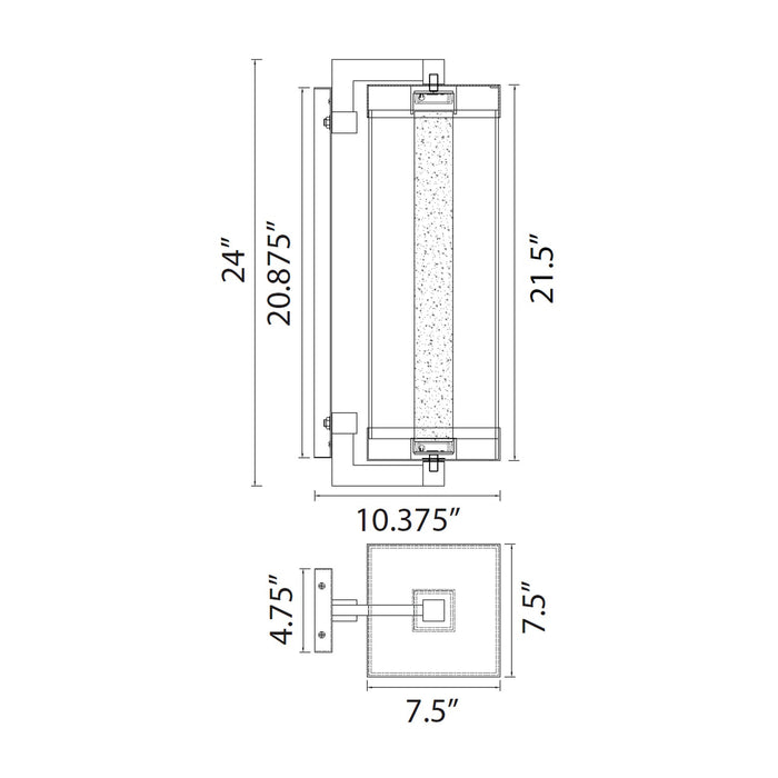 Zeev Lighting - EW11102-LED-24S-MBK - LED Outdoor Wall Sconce - Claro - Matte Black