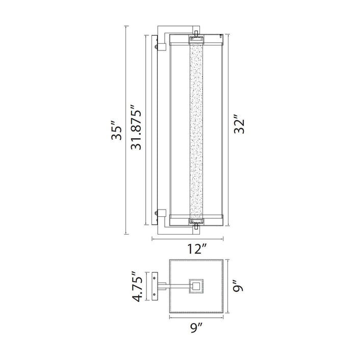 Zeev Lighting - EW11103-LED-35S-MBK - LED Outdoor Wall Sconce - Claro - Matte Black