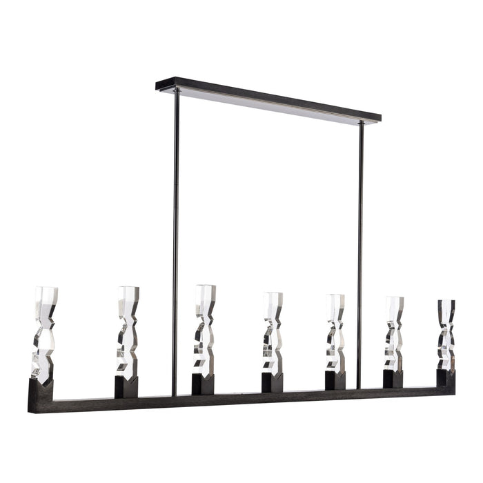 Zeev Lighting - PL11355-LED-7-2x2-SBB - LED Linear Pendant - Mamadim - Satin Brushed Black