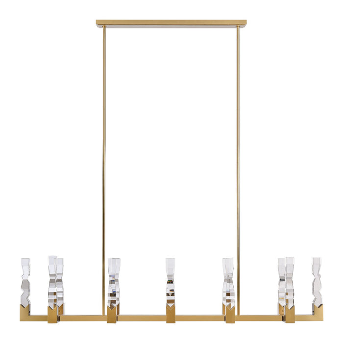 Zeev Lighting - PL11356-LED-12-2x2-AGB - LED Linear Pendant - Mamadim - Aged Brass