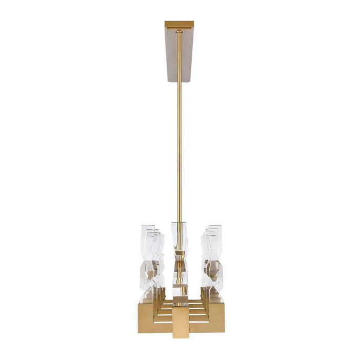 Zeev Lighting - PL11356-LED-12-2x2-AGB - LED Linear Pendant - Mamadim - Aged Brass