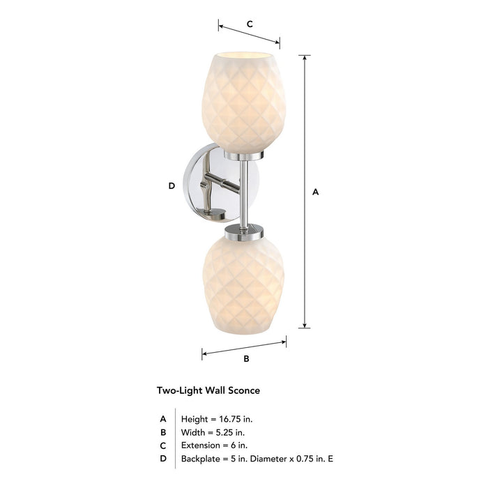 Designers Fountain - D289M-2WS-PN - Two Light Wall Sconce - Dita - Polished Nickel