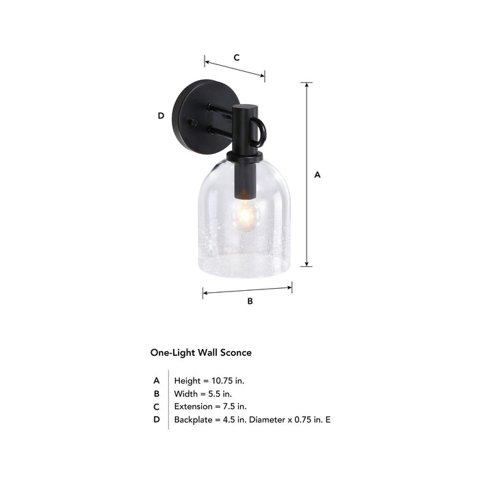 Designers Fountain - D343C-WS-MB - One Light Wall Sconce - Astra - Matte Black