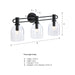 Designers Fountain - D343C-3B-MB - Three Light Vanity - Astra - Matte Black