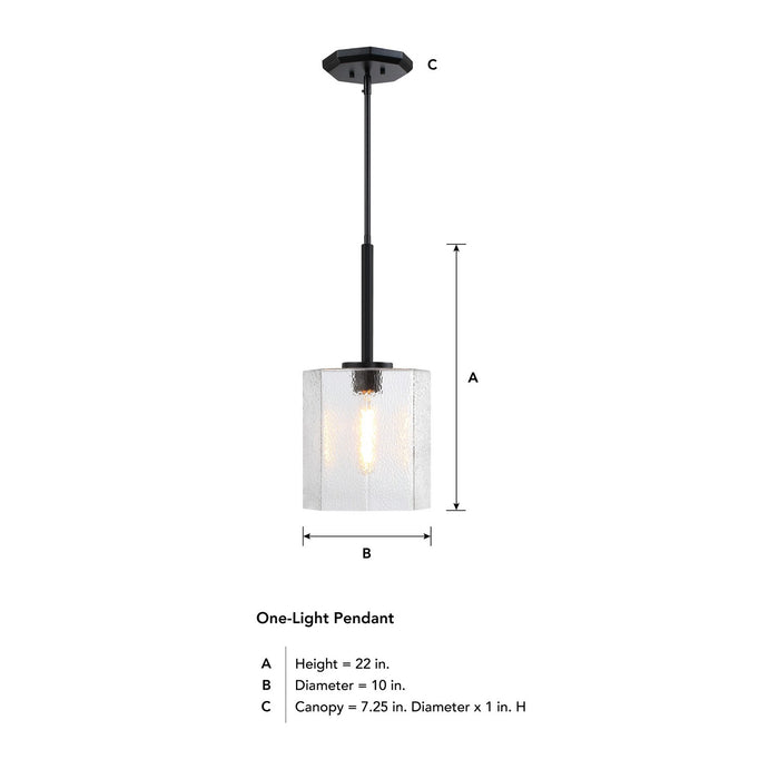Designers Fountain - D309M-10P-MB - One Light Pendant - Haven - Matte Black