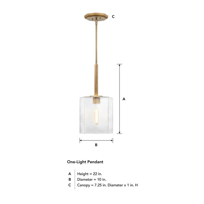 Designers Fountain - D309M-10P-OSB - One Light Pendant - Haven - Old Satin Brass