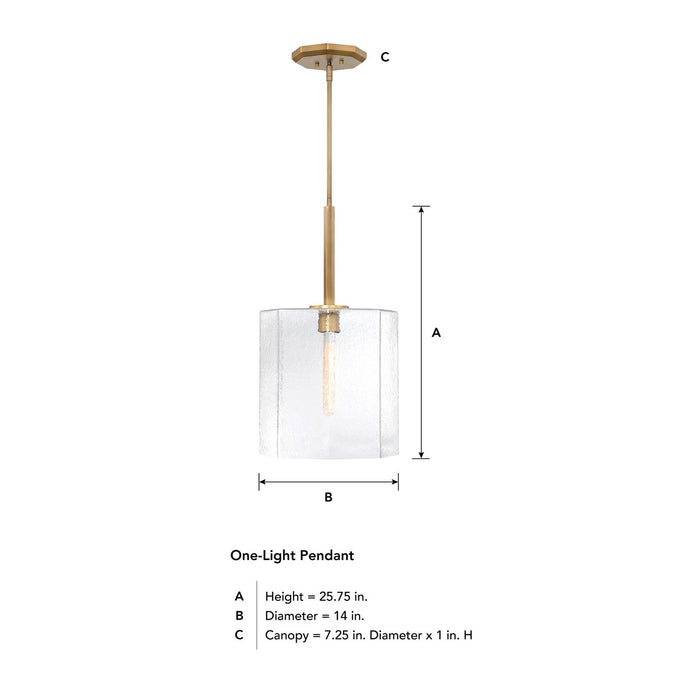 Designers Fountain - D309M-14P-OSB - One Light Pendant - Haven - Old Satin Brass