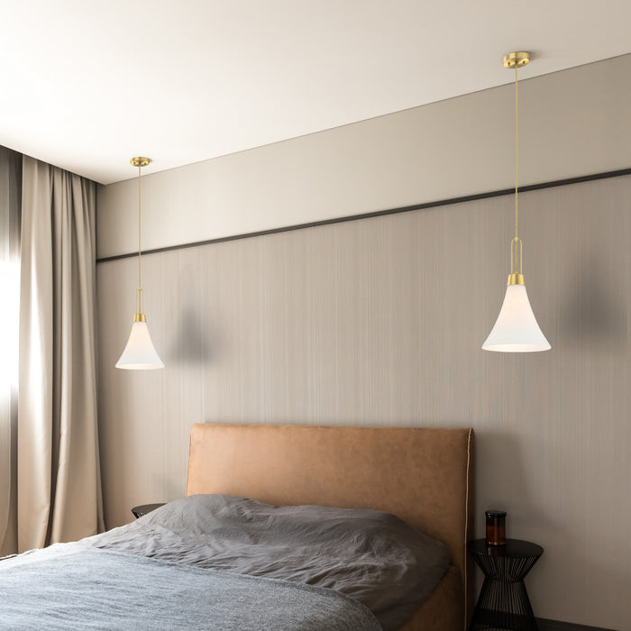 Designers Fountain - D339M-12P-BG - One Light Pendant - Evergreen Oasis - Burshed Gold