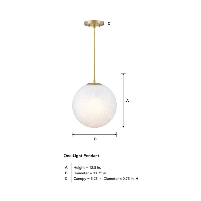 Designers Fountain - D342M-12P-BG - One Light Pendant - Pixie - Burshed Gold