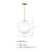 Designers Fountain - D342M-14P-BG - One Light Pendant - Pixie - Burshed Gold