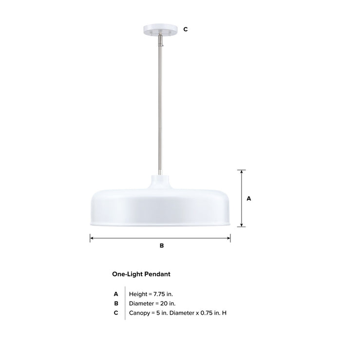 Designers Fountain - D346C-20P-MW - Eight Light Pendant - Forbidden Springs - Matte White