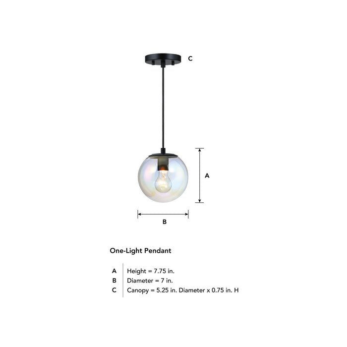Designers Fountain - D354M-7P-MB - One Light Pendant - Neva - Matte Black