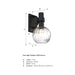 Designers Fountain - D337M-13EW-BK - One Light Outdoor Wall Sconce - Fernwood - Matte Black