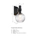 Designers Fountain - D337M-16EW-BK - One Light Outdoor Wall Sconce - Fernwood - Matte Black