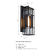 Designers Fountain - D351M-22EW-BK - One Light Outdoor Wall Sconce - Edgehill - Matte Black
